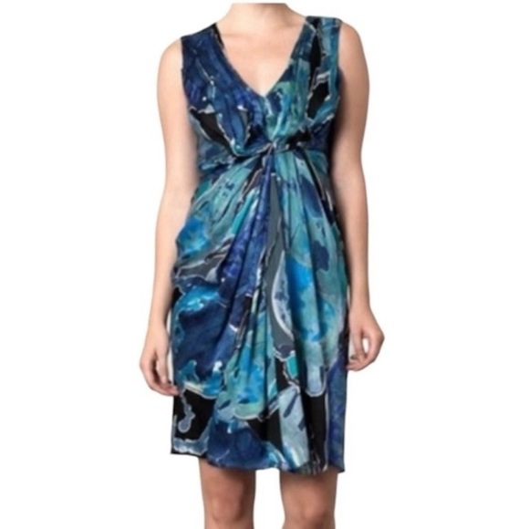 Diane Von Furstenberg Dresses & Skirts - Diane Von Furstenberg Silk Drapey Watercolor Print Dress